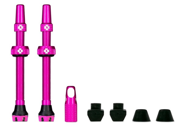 Tubeless Ventile Valve Kit Universal for MTB/Road 44mm Pink